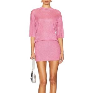 Chic Pink Mini Skirt Dress for Women